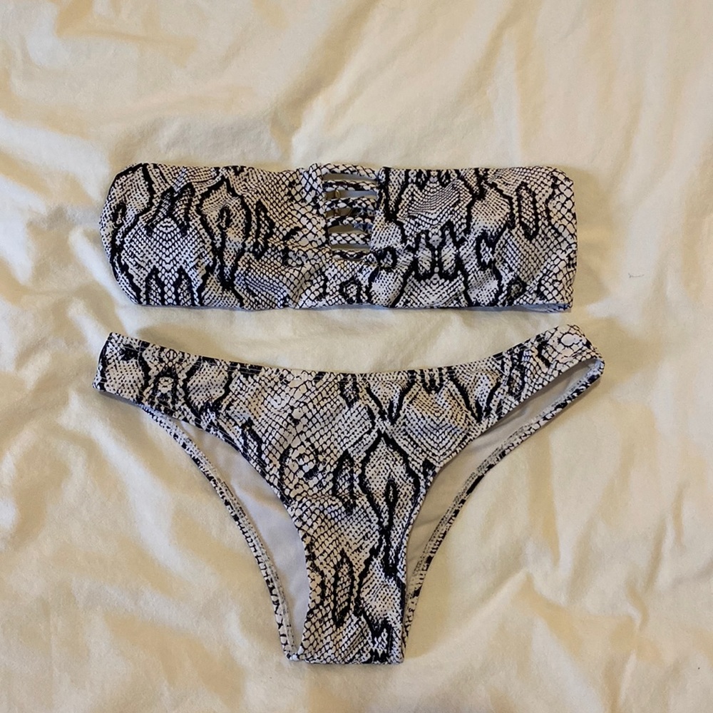 Nasty Gal snake print bikini